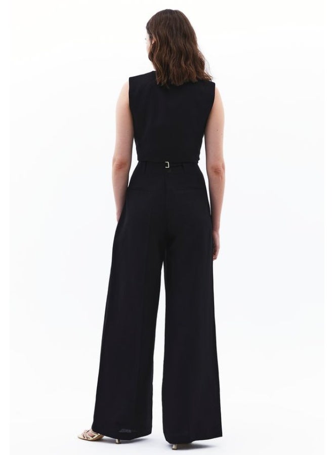 OXXO Linen Blended Button Detailed Vest - Image 4